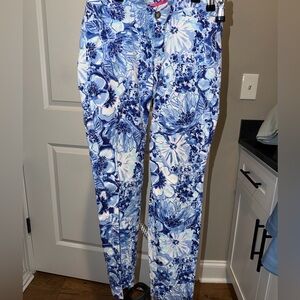 Lily Pulitzer sz 2 Blue and White Pants